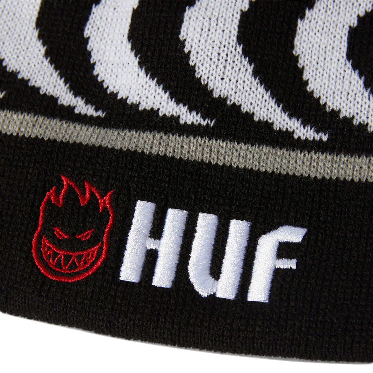 HUF x Spitfire Skull Beanie - Black