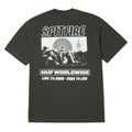HUF x Spitfire Burn Heavyweight T-Shirt - Washed Black