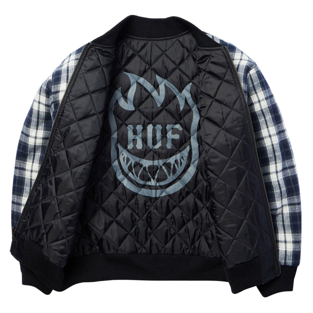 HUF x Spitfire Reversible Plaid Jacket - Navy/Black