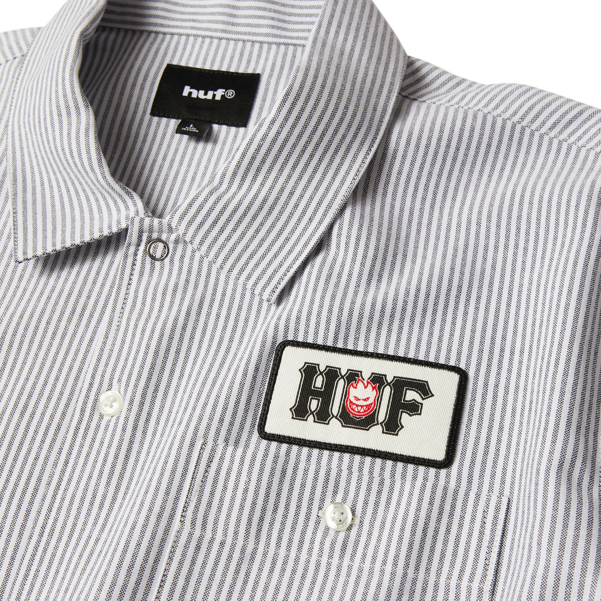 HUF x Spitfire Union Layered Work Shirt - Black/White