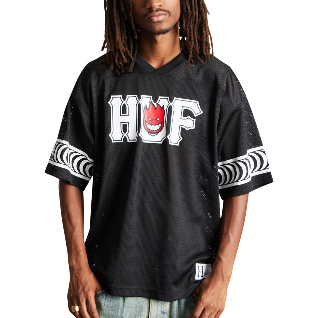 HUF x Spitfire End Zone Jersey - Black