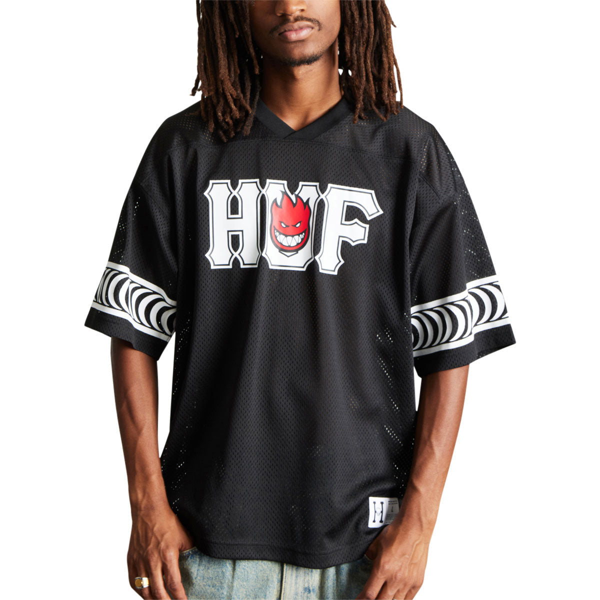 HUF x Spitfire End Zone Jersey - Black