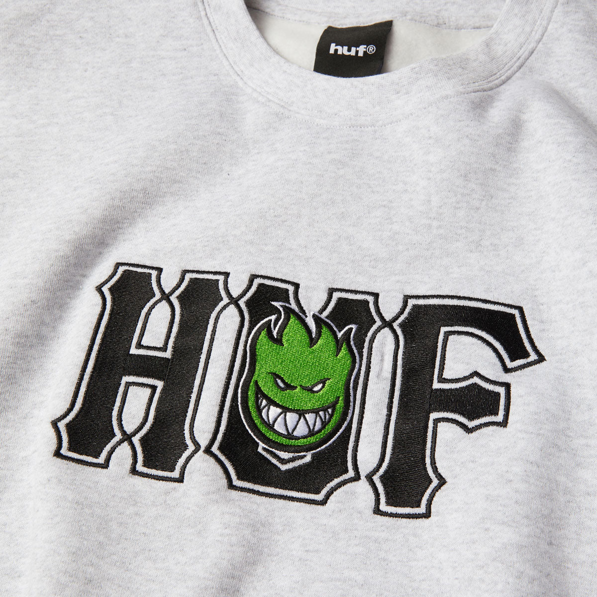 HUF x Spitfire Union Crewneck Sweatshirt - Heather Grey