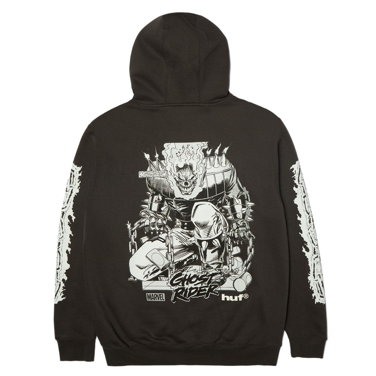 HUF x Marvel Ghost Rider Hoodie - Washed Black