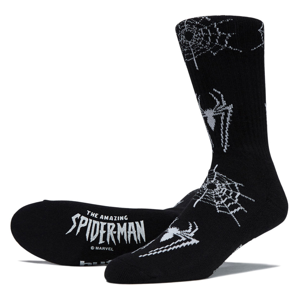 HUF x Spiderman Crew Socks - Black