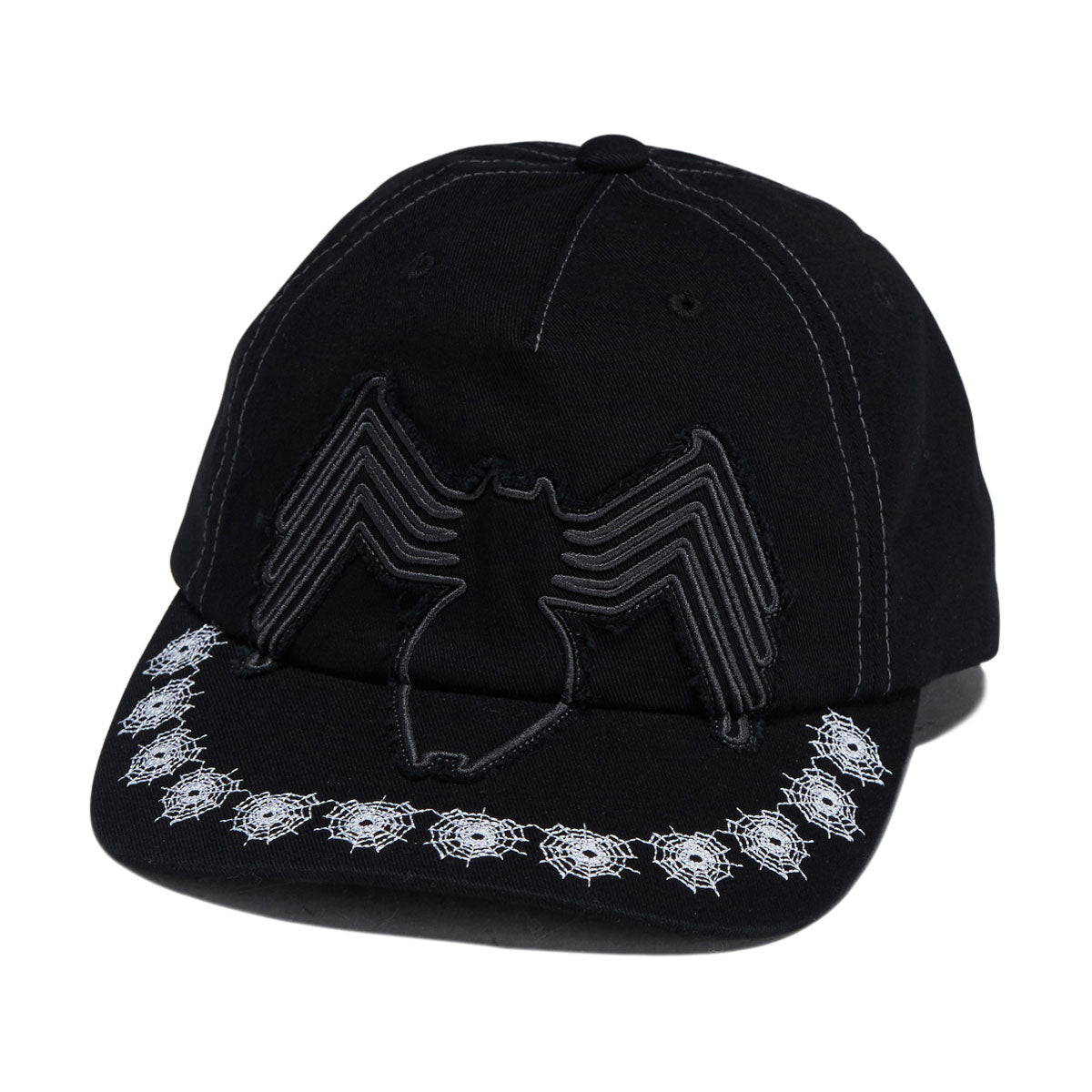 HUF x Spiderman Venom Washed Snapback Hat - Washed Black