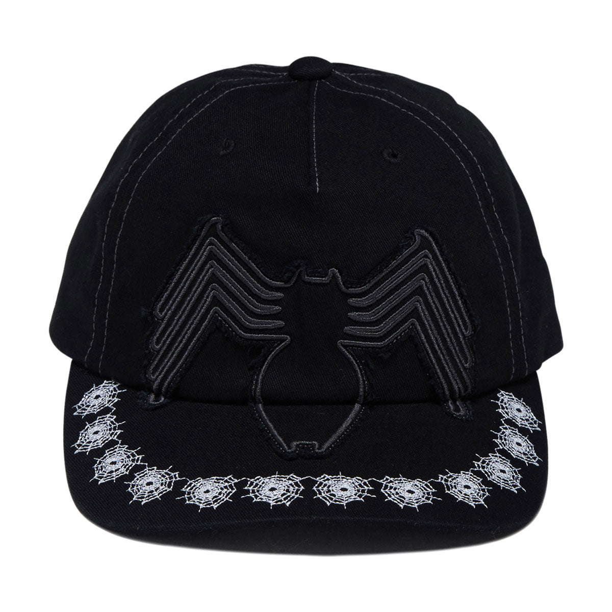 HUF x Spiderman Venom Washed Snapback Hat - Washed Black
