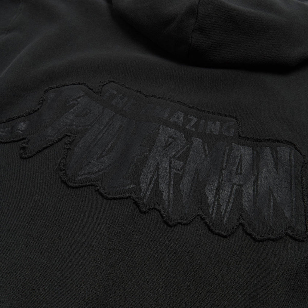 HUF x Spiderman Web Full Zip Washed Hoodie - Washed Black
