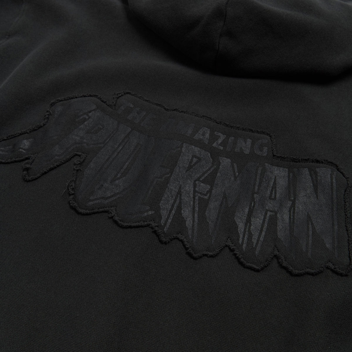 HUF x Spiderman Web Full Zip Washed Hoodie - Washed Black