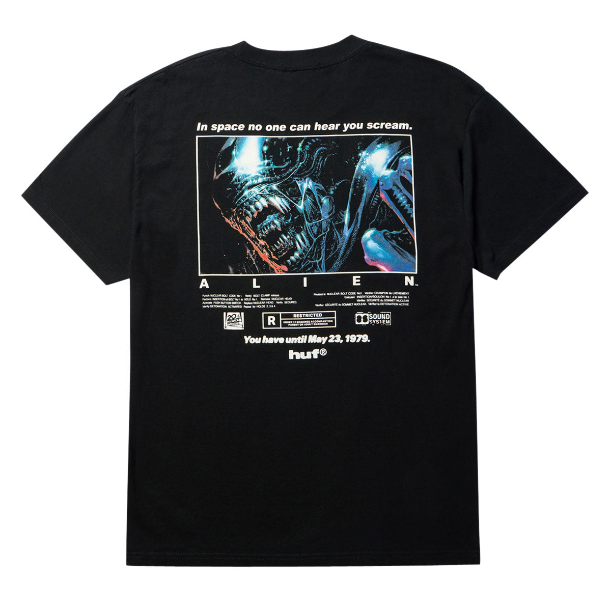 HUF x Aliens Scream T-Shirt - Black