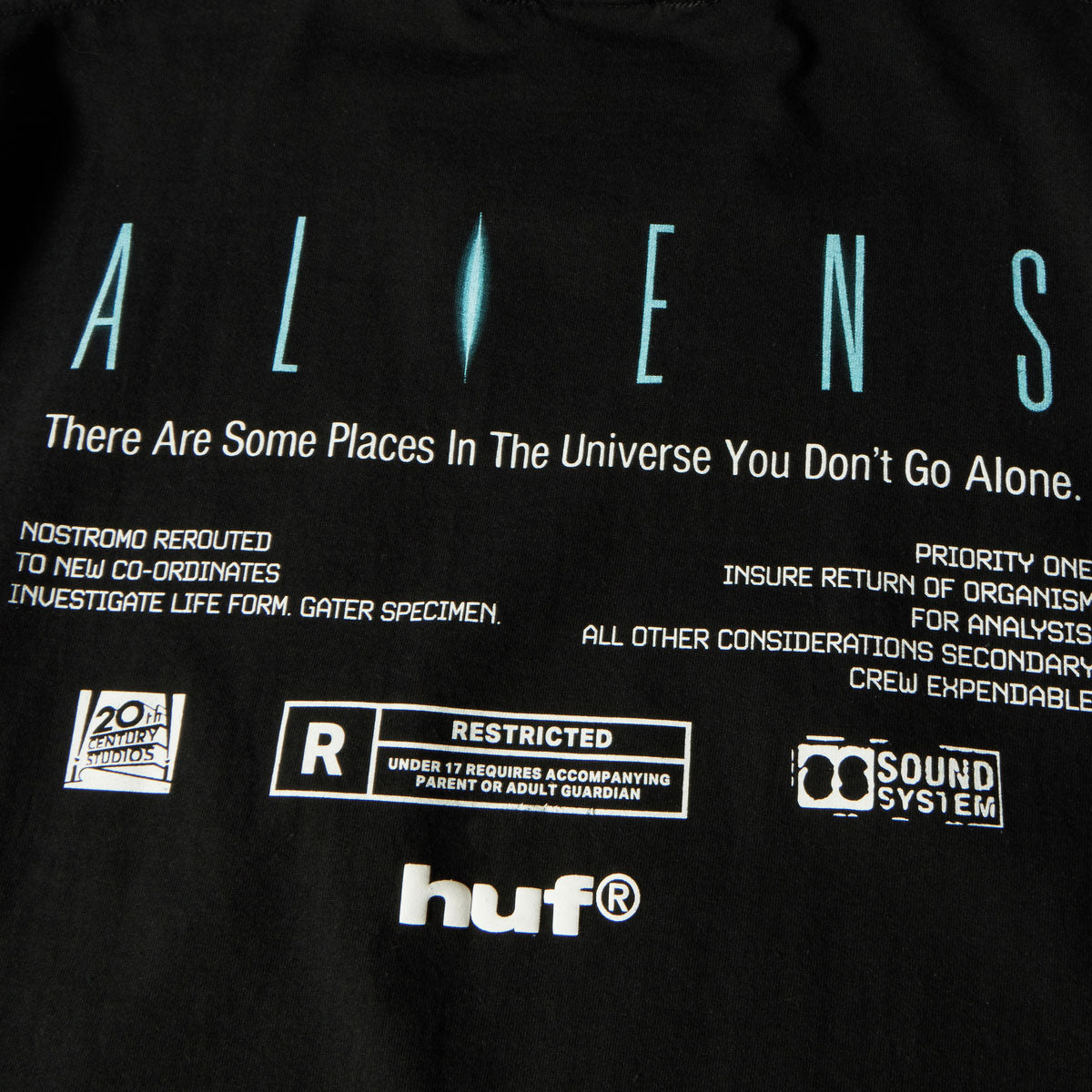 HUF x Aliens Xenomorph T-Shirt - Black
