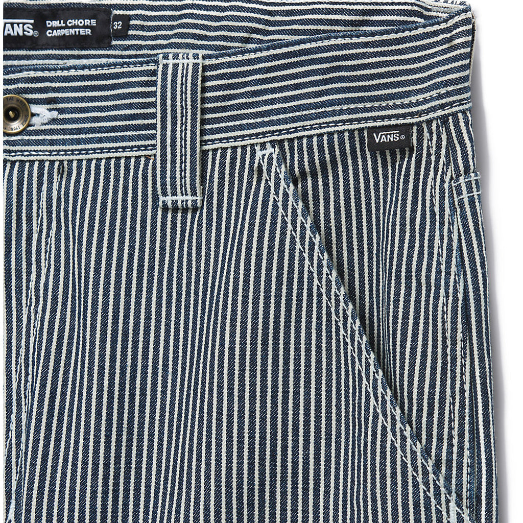 Vans Drill Chore Loose Tapered Carp Hickory Stripe Pants - Indigo