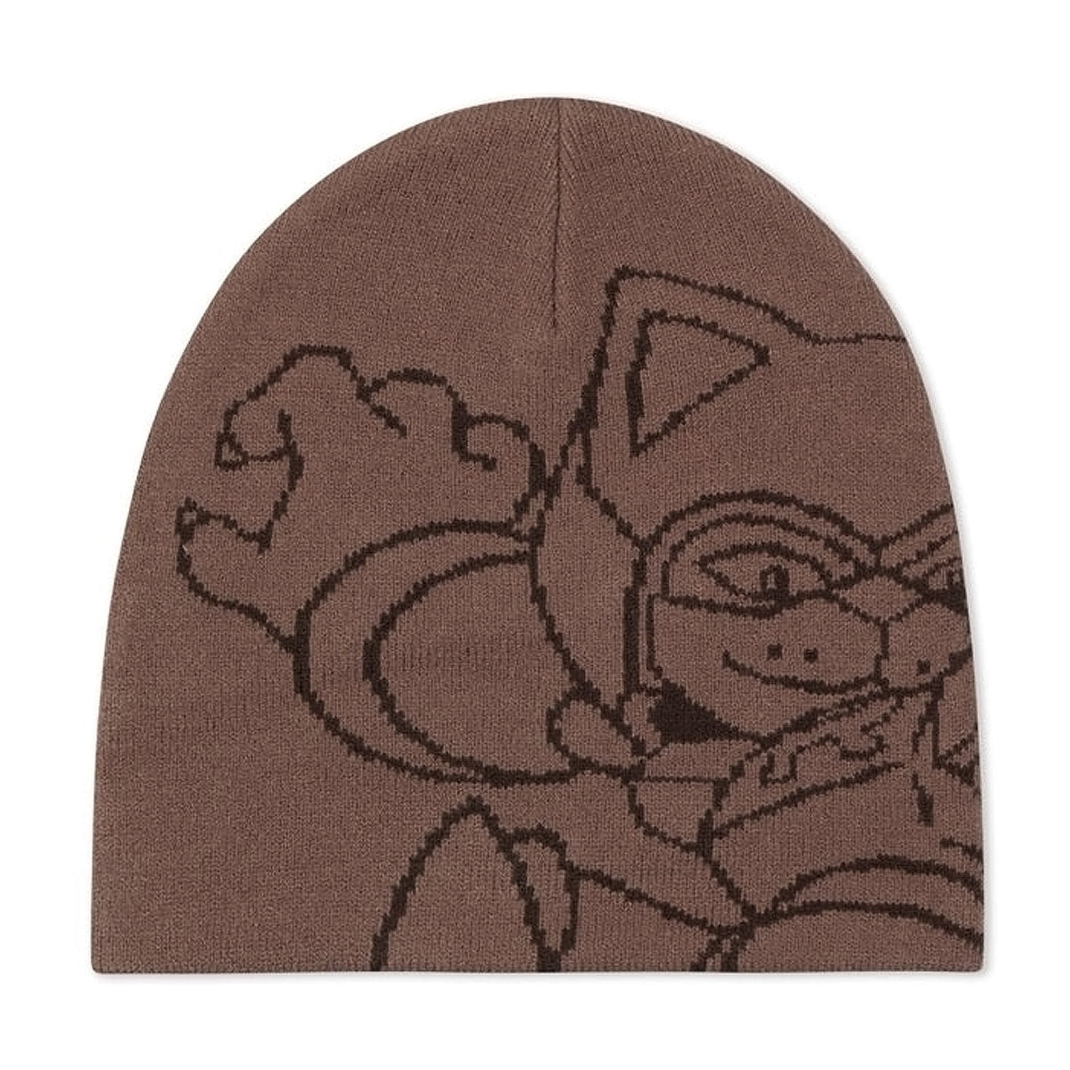 RIPNDIP Rokkunerm Skull Beanie - Brown