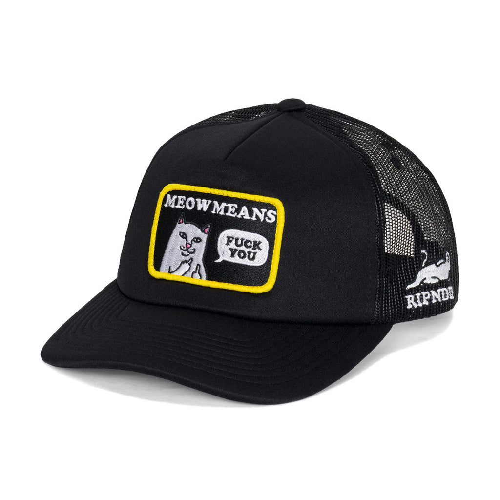 RIPNDIP Meow Meow Trucker Hat - Black