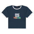 RIPNDIP Fuku Cropped Baby Ringer T-Shirt - Navy/White