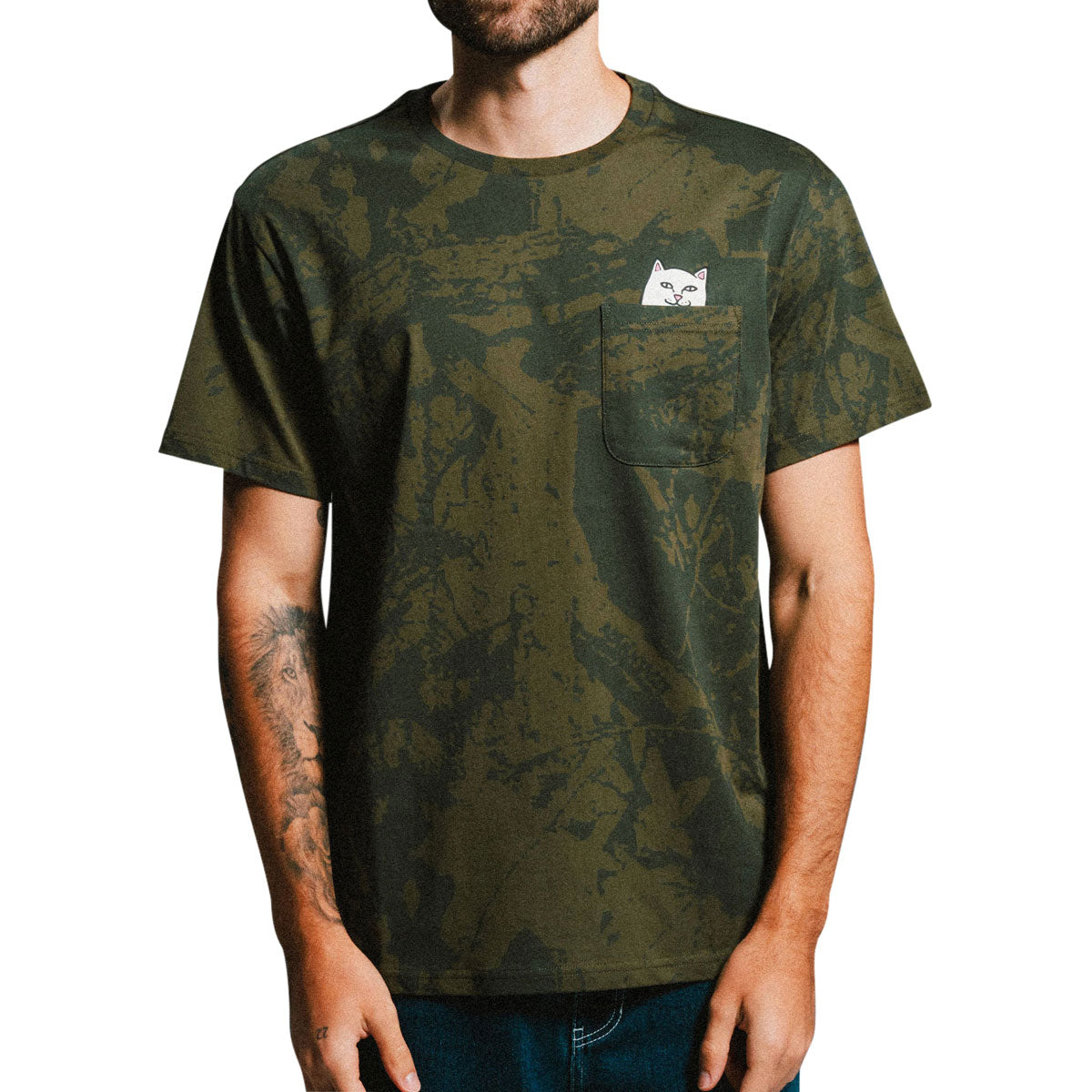 RIPNDIP Lord Nermal Pocket T-Shirt - Forest Camo