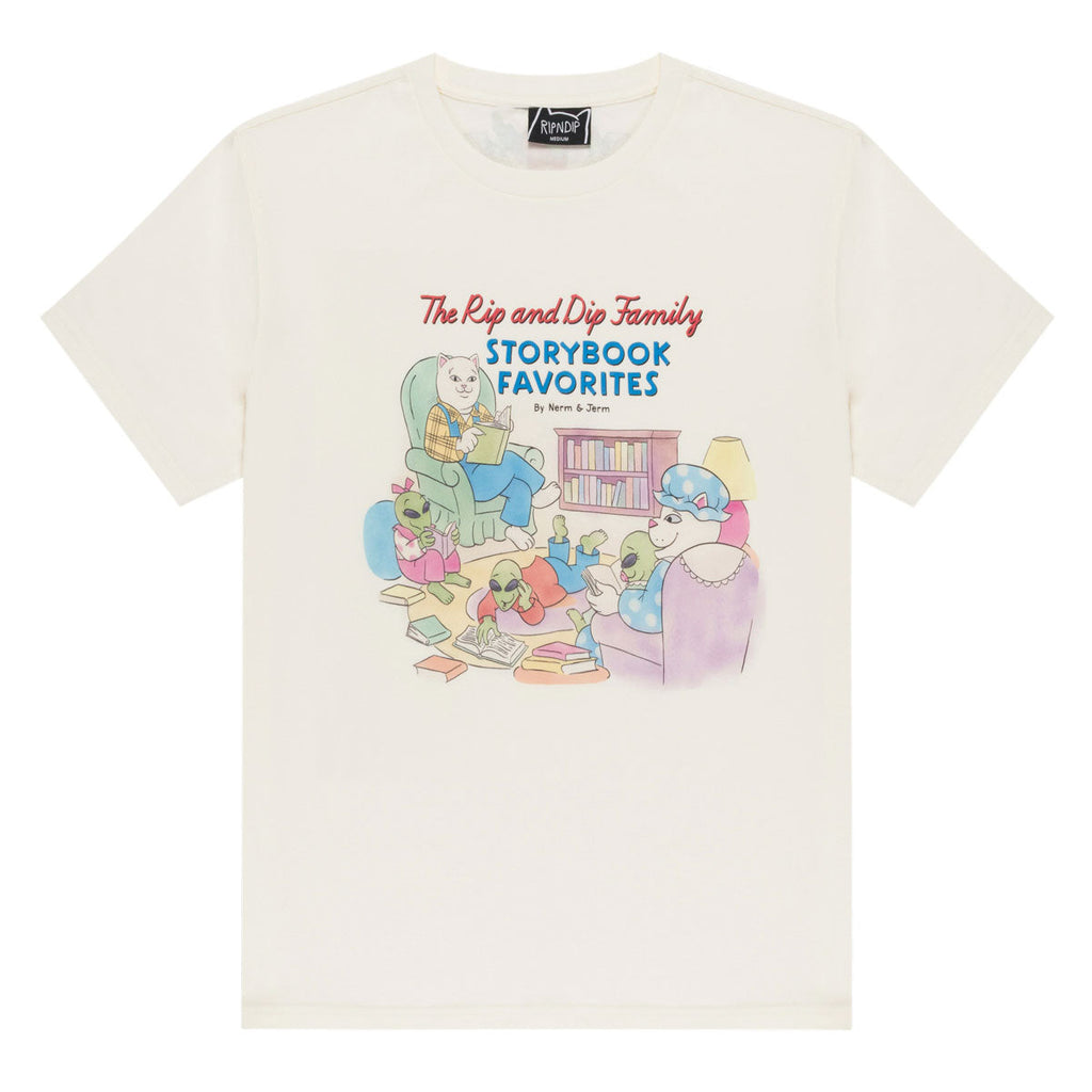 RIPNDIP Storybooks T-Shirt - Bone