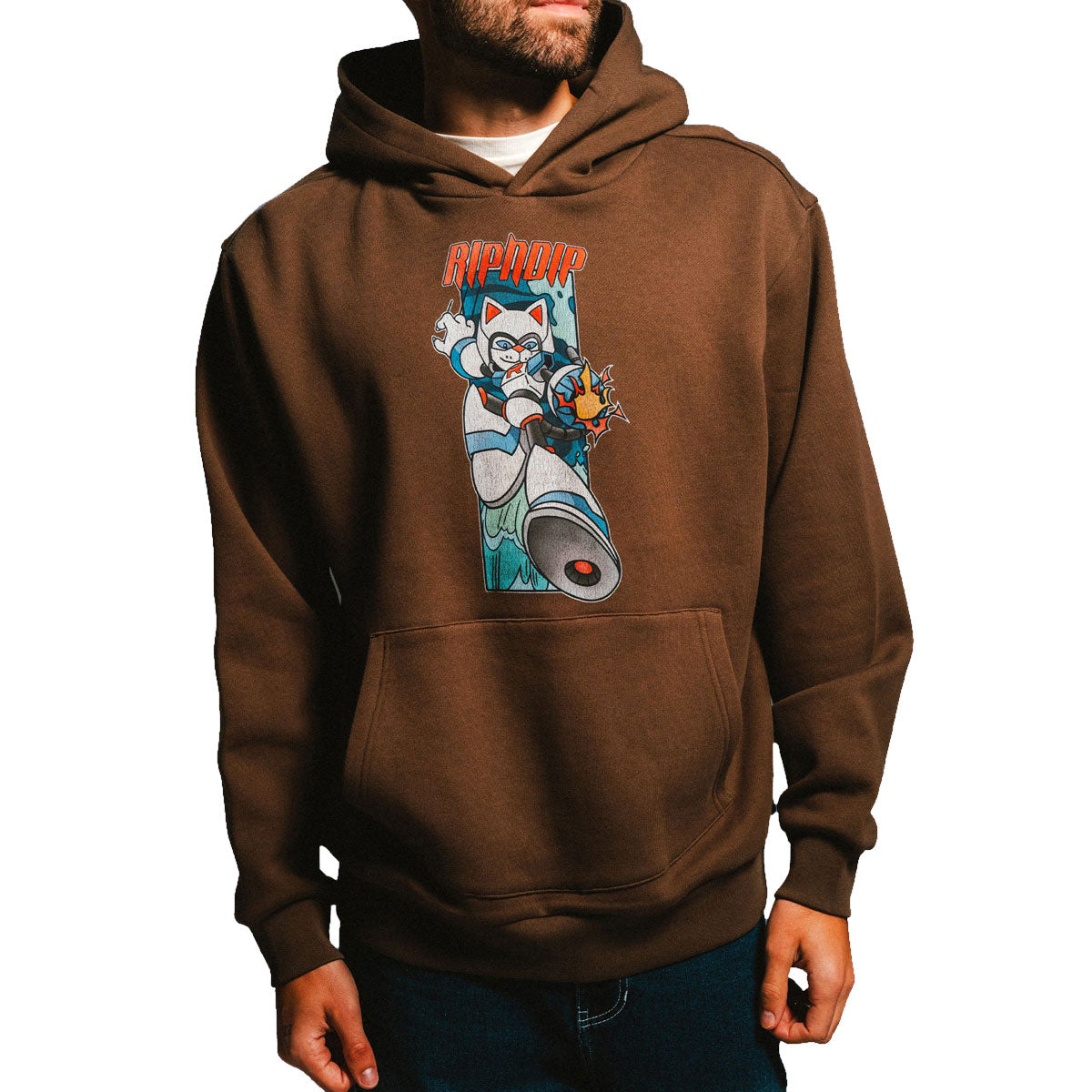 RIPNDIP Rokkunerm Hoodie - Dusty Brown