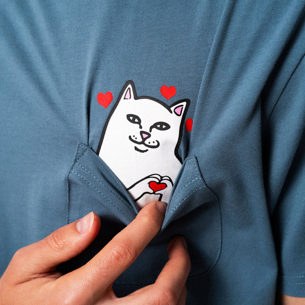 RIPNDIP Nermal Loves Pocket T-Shirt - Slate