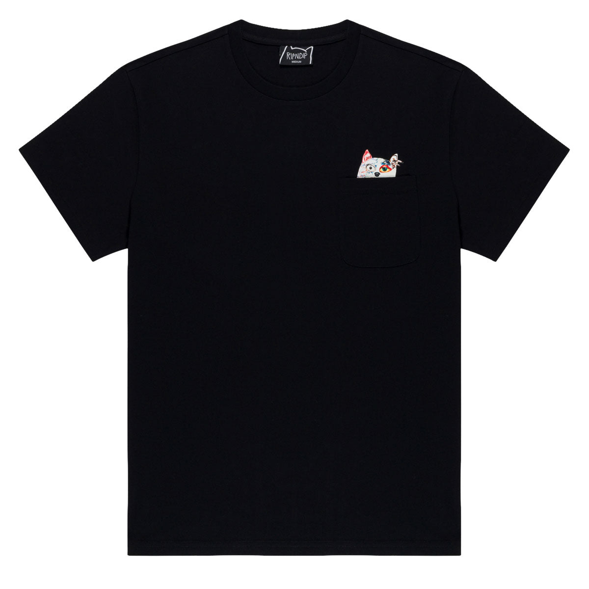 RIPNDIP Lord Nermal Collage Pocket T-Shirt - Black