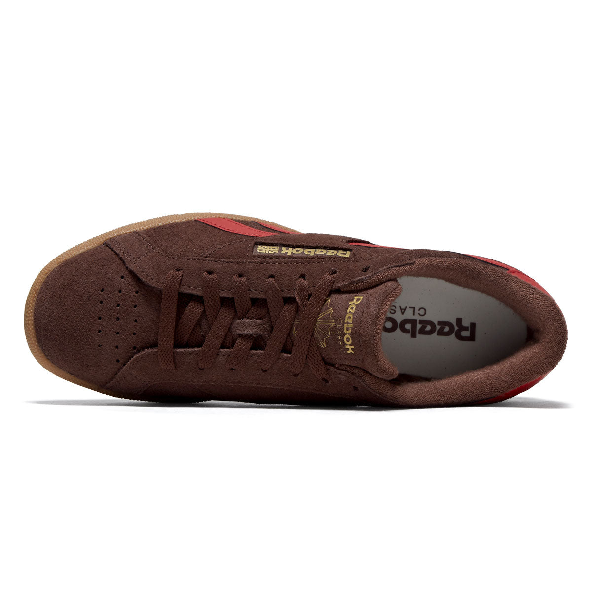 Reebok Club C Grounds UK Shoes - Campus Brown/Vector Red/Gum