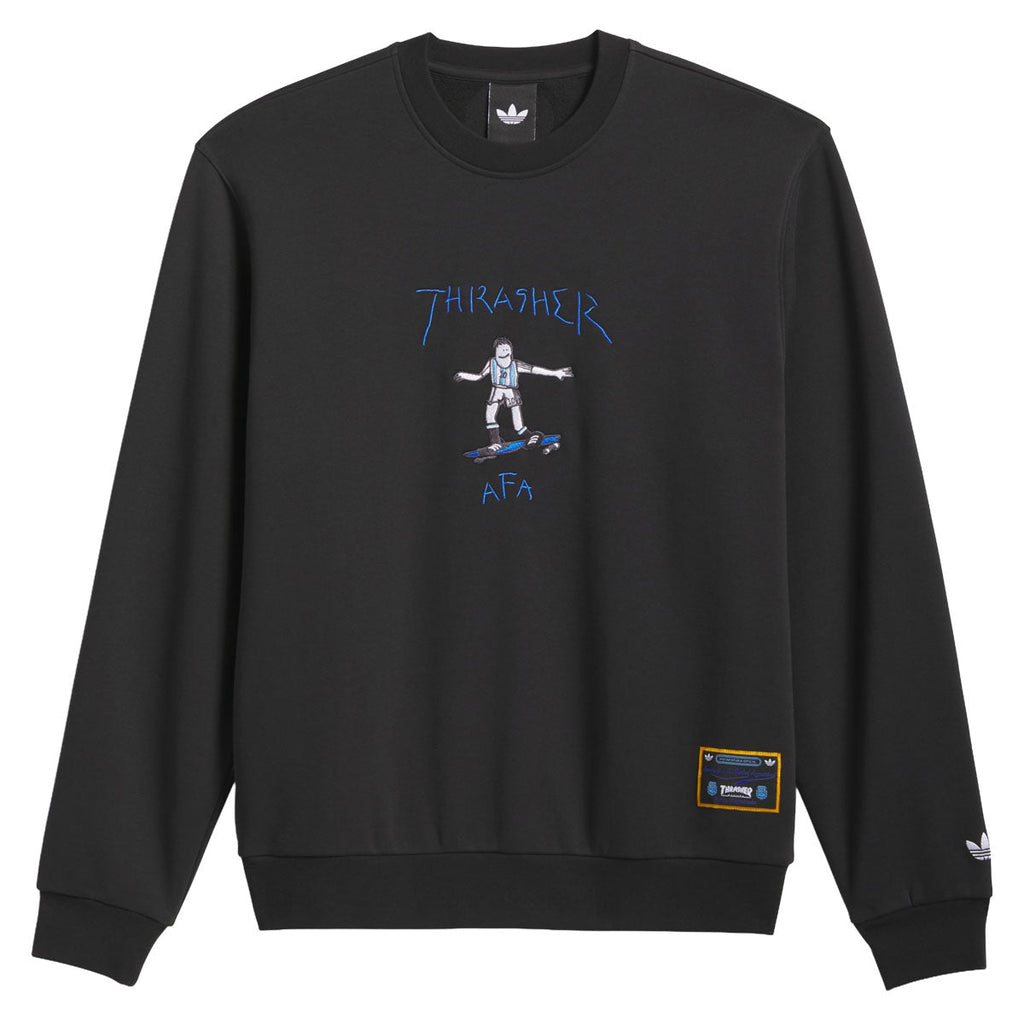 Adidas x Thrasher x AFA Crew Sweatshirt - Black