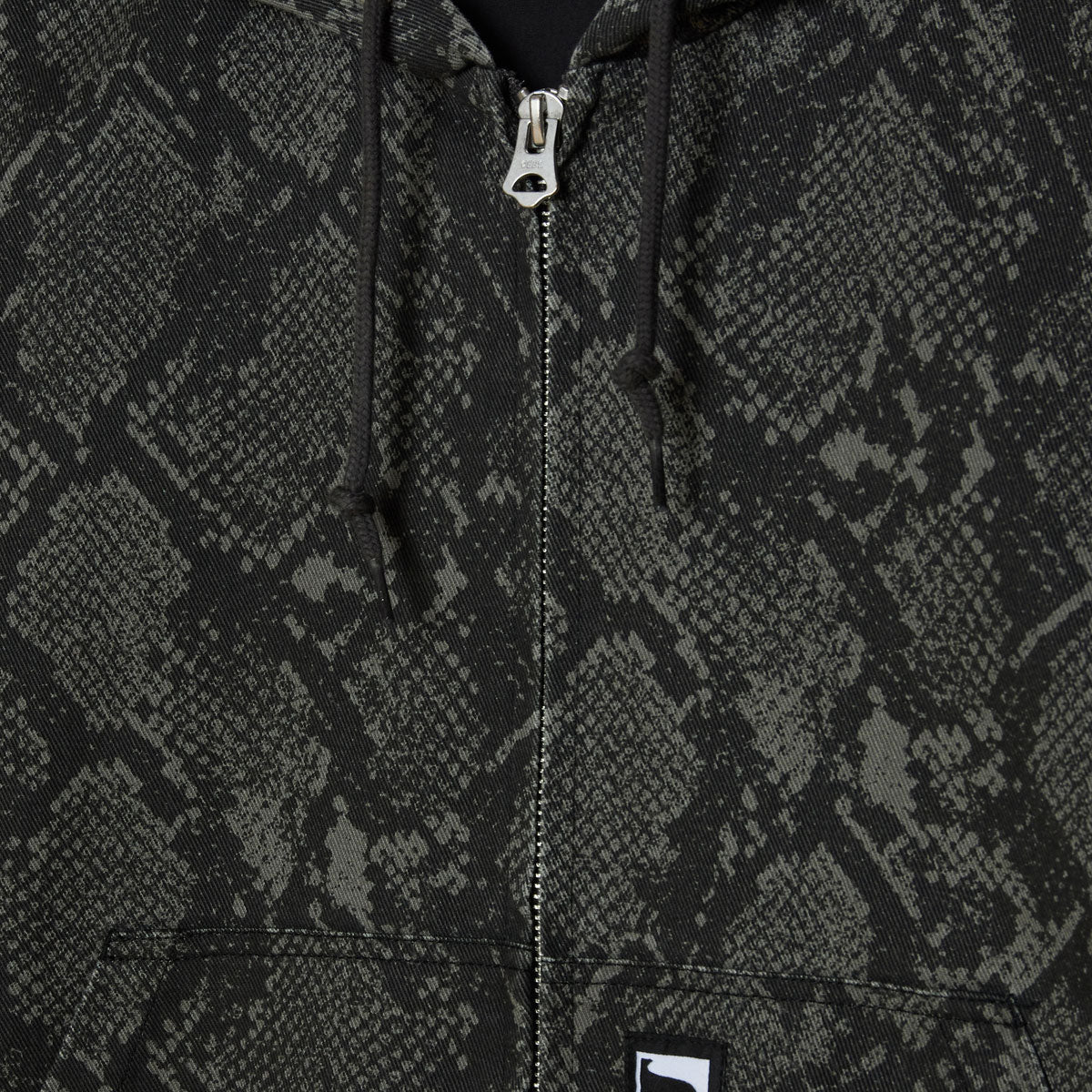 Obey Glen Zip Up Jacket - Grey Snake