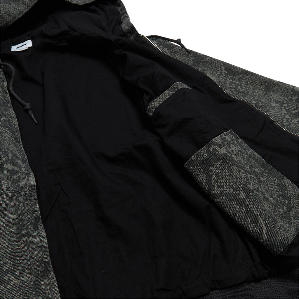 Obey Glen Zip Up Jacket - Grey Snake