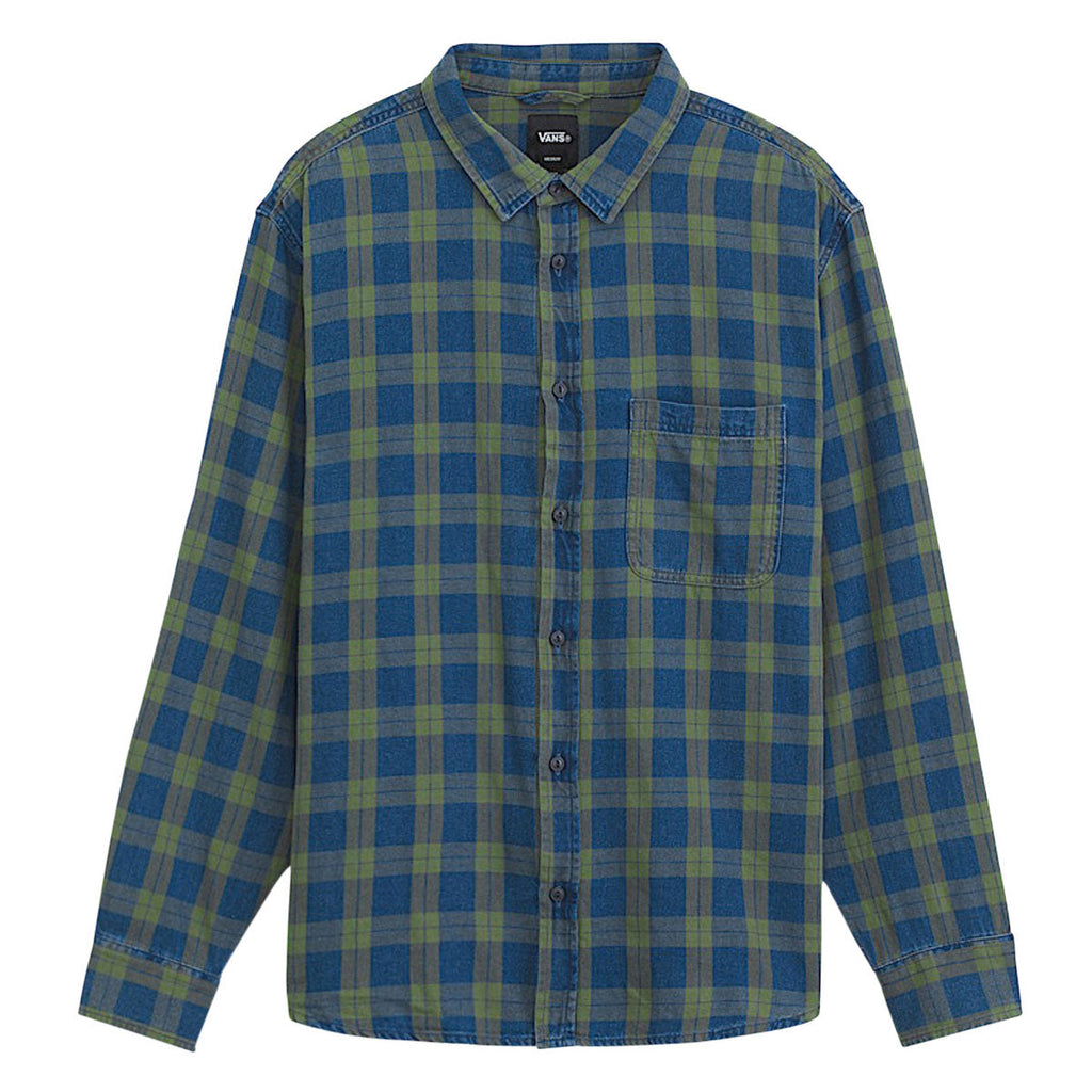 Vans Lawson Vintage Indigo Long Sleeve Shirt - Green Balsam