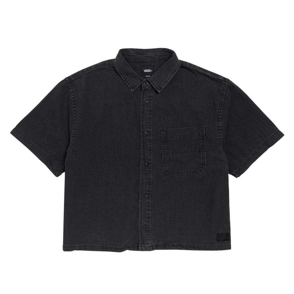 Vans Cyrus Straight Hem Denim Woven Shirt - Washed Black