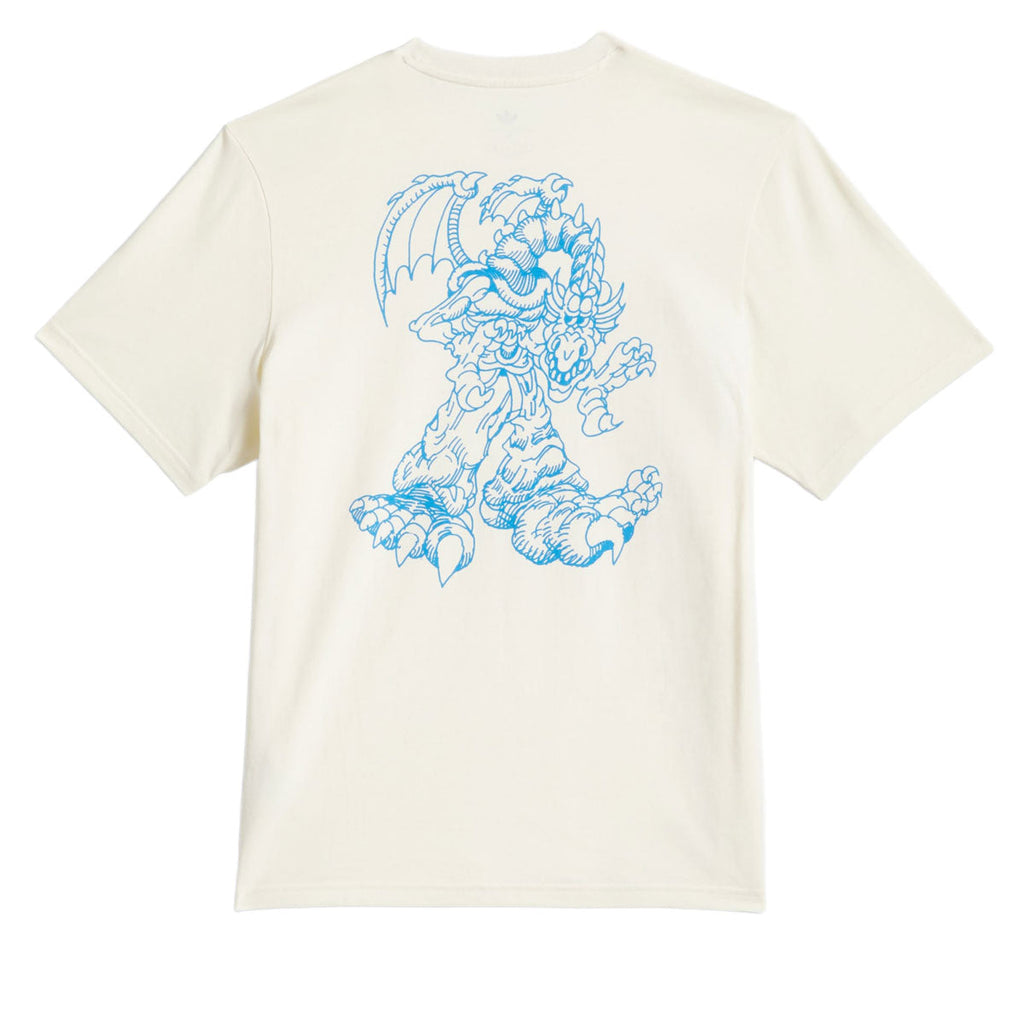 Adidas Kogan Dragon T-Shirt - Cream White/Lucid Ray Blue