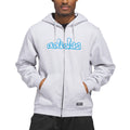 Adidas Kogan Hoodie - Light Grey Heather/Lucid Ray Blue