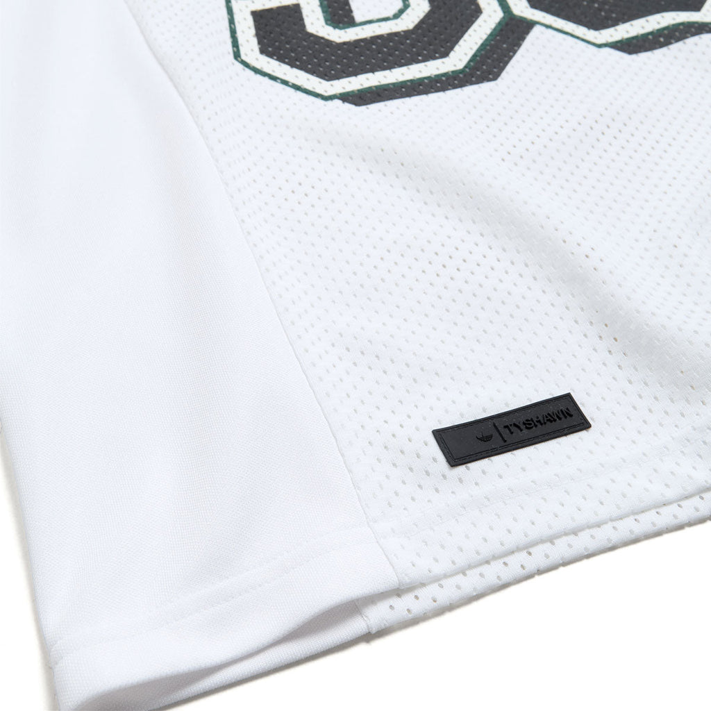 Adidas Tyshawn Jersey - White/Ice Gold Metallic/Collegiate Green
