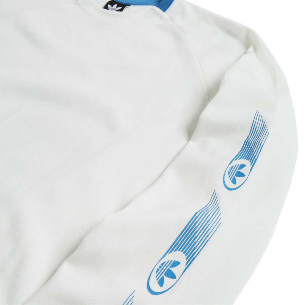 Adidas Skate Form Long Sleeve T-Shirt - Core White/Lucid Ray Blue