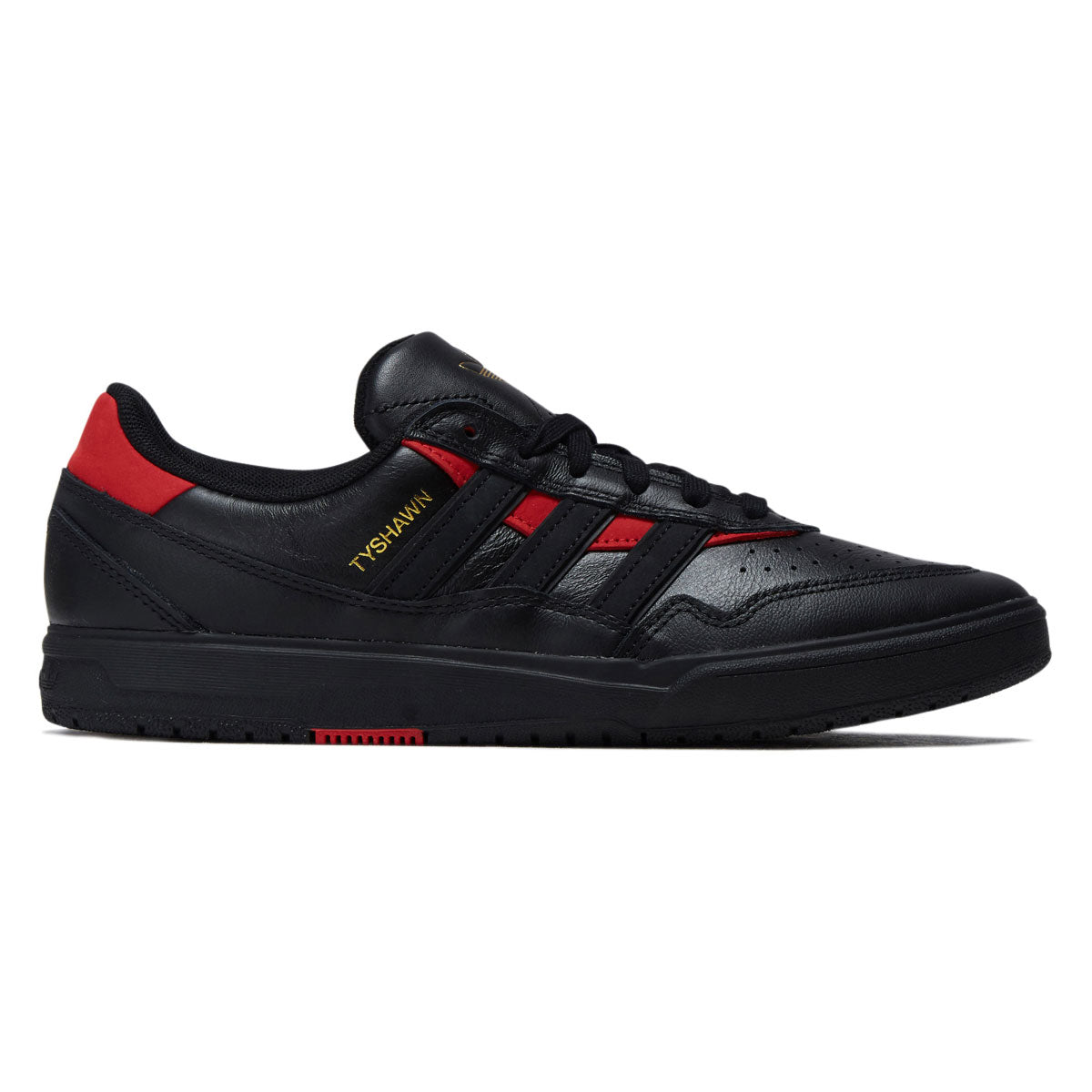 Adidas Tyshawn II Shoes - Core Black/Core Black/Better Scarlet