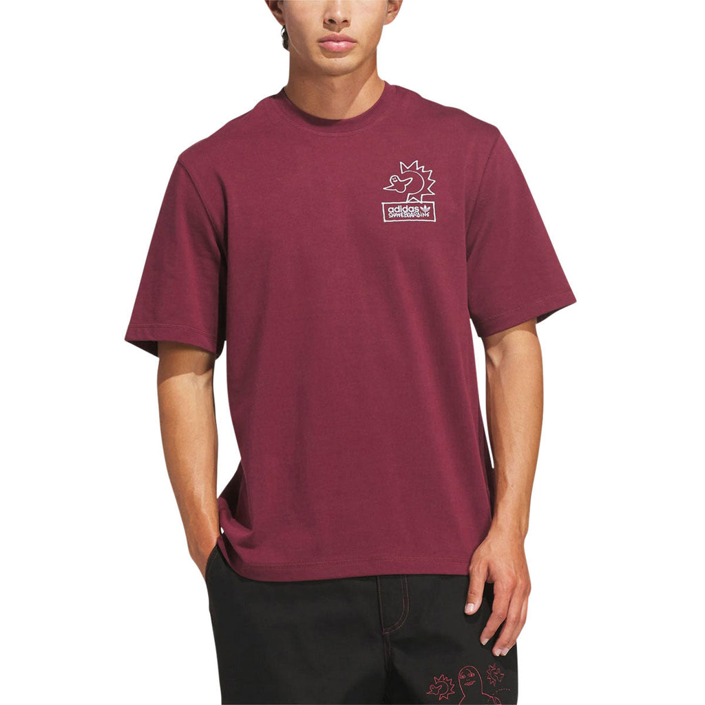 Adidas Gonz Na T-Shirt - Shadow Red/Halo Silver