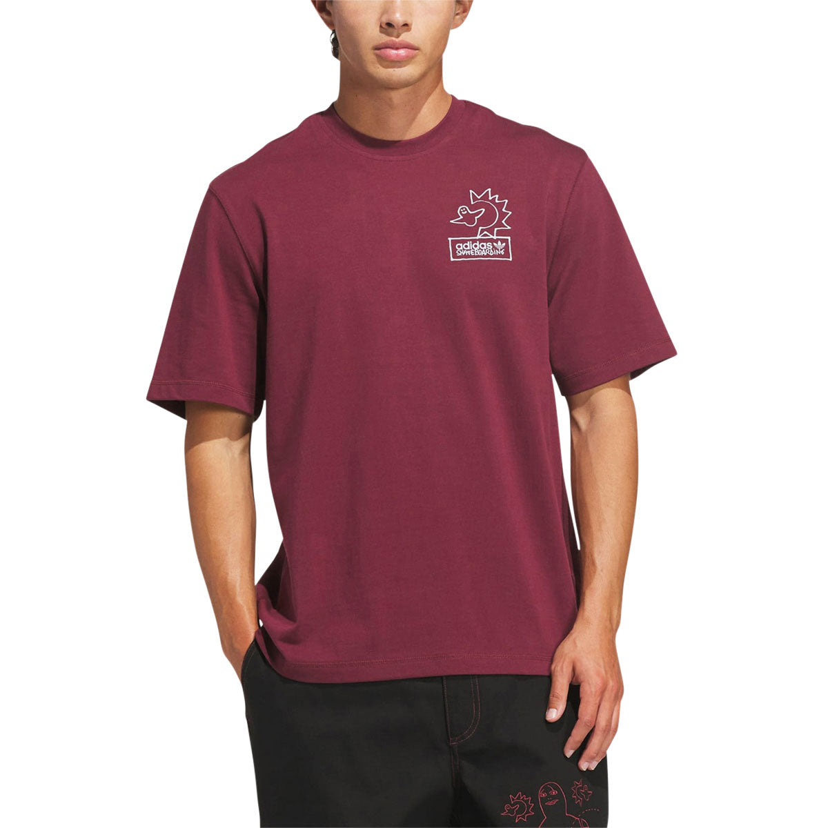 Adidas Gonz Na T-Shirt - Shadow Red/Halo Silver