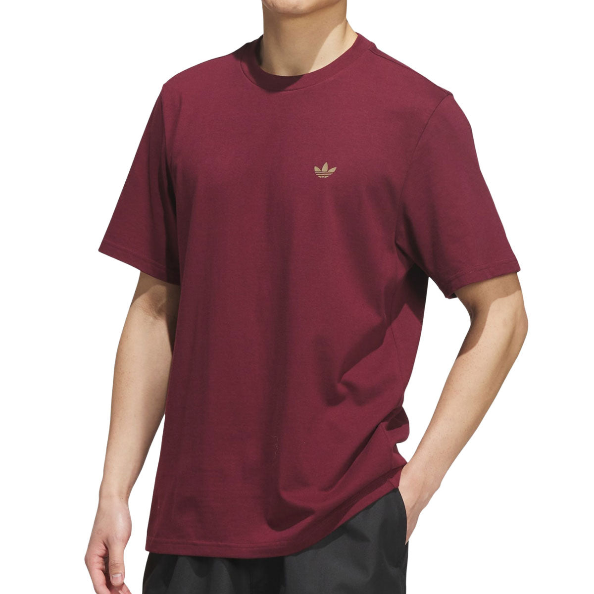 Adidas 4.0 Logo T-Shirt - Shadow Red/Khaki