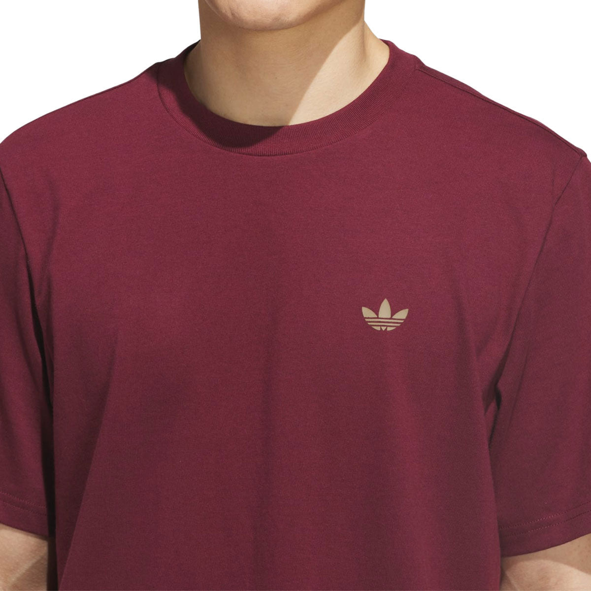 Adidas 4.0 Logo T-Shirt - Shadow Red/Khaki