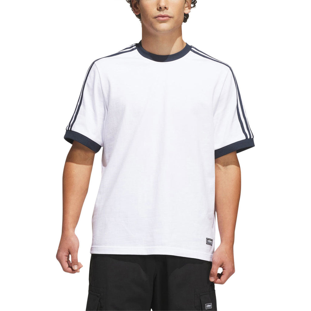Adidas FSBS Ringer T-Shirt - White/Aurora Ink
