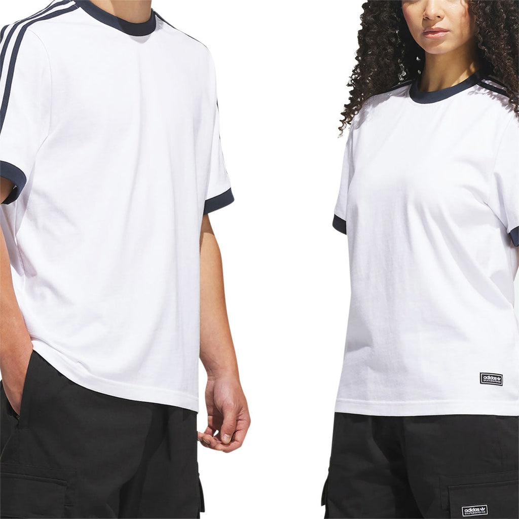 Adidas FSBS Ringer T-Shirt - White/Aurora Ink