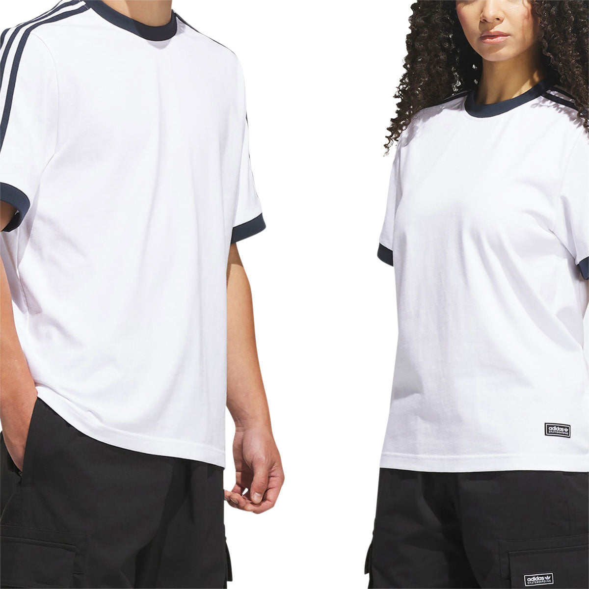 Adidas FSBS Ringer T-Shirt - White/Aurora Ink