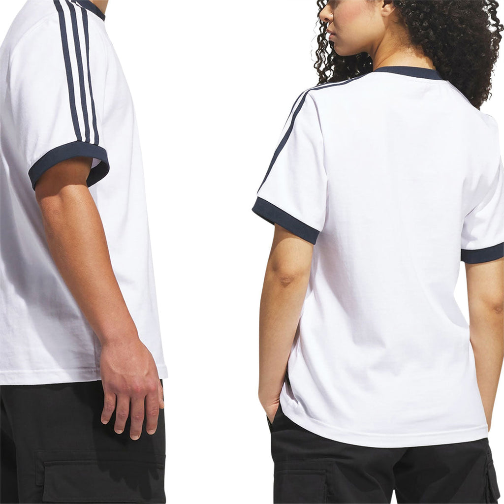 Adidas FSBS Ringer T-Shirt - White/Aurora Ink