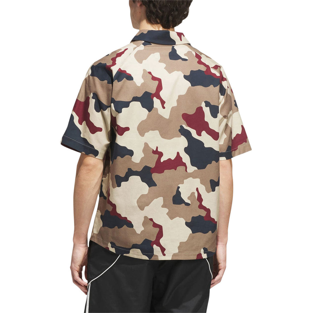 Adidas FS+ Shirt - Khaki Heather/Khaki/Aurora Ink/Shadow Red