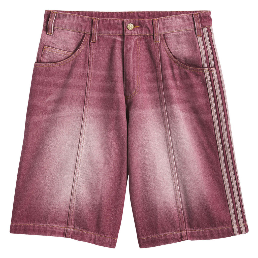 Adidas Tyshawn Washed Denim Shorts - Maroon