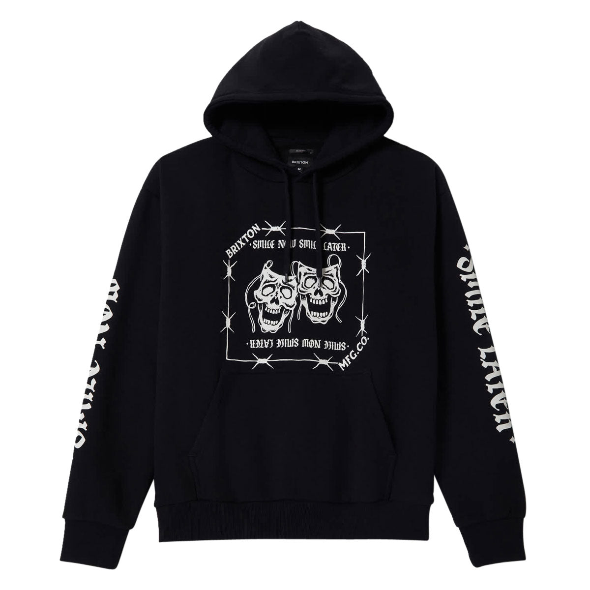 Brixton Smile Always Relaxed Hoodie - Black Worn Wash