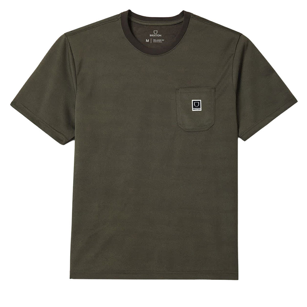Brixton Journey Pocket T-Shirt - Olive Tiger Camo