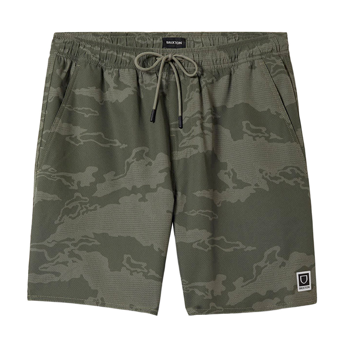 Brixton Journey Active Shorts - Olive Tiger Camo