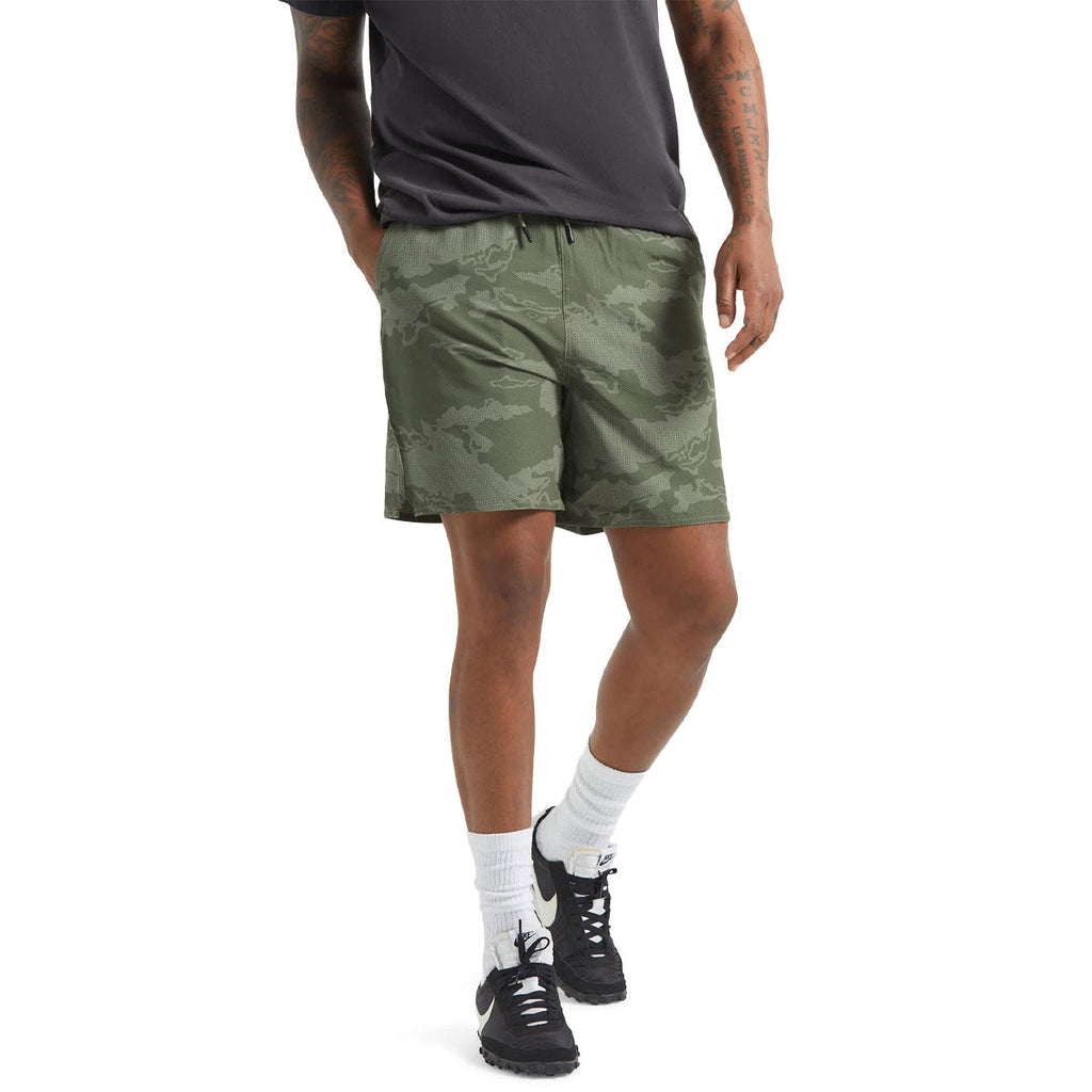 Brixton Journey Active Shorts - Olive Tiger Camo
