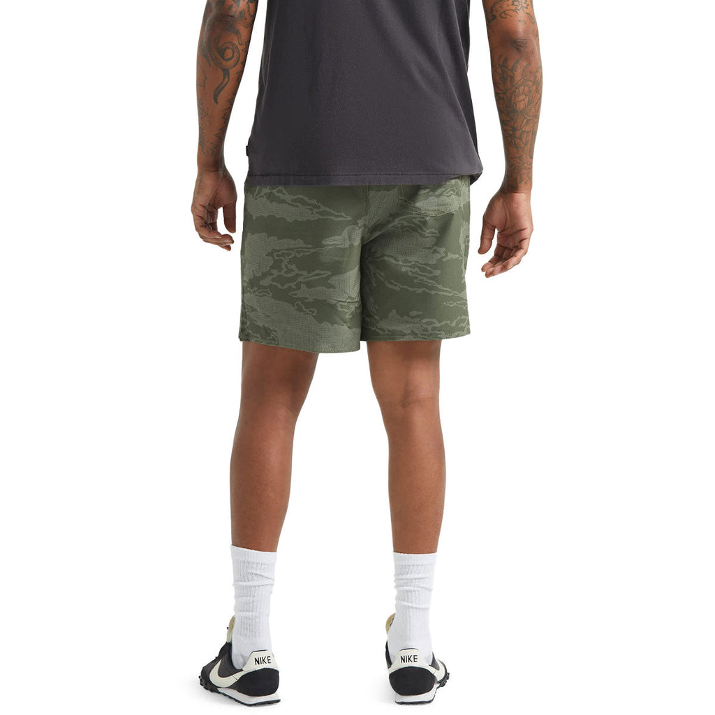 Brixton Journey Active Shorts - Olive Tiger Camo